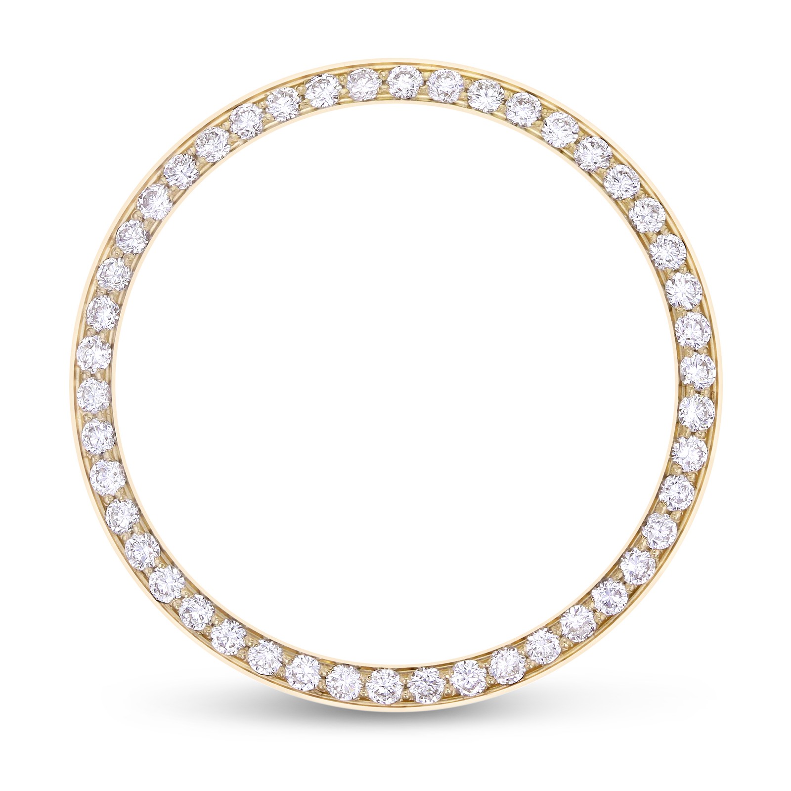 1CT BEAD SET LAB CREATED DIAMOND BEZEL FOR ROLEX 31MM DATEJUST WATCH YELLOW GOLD