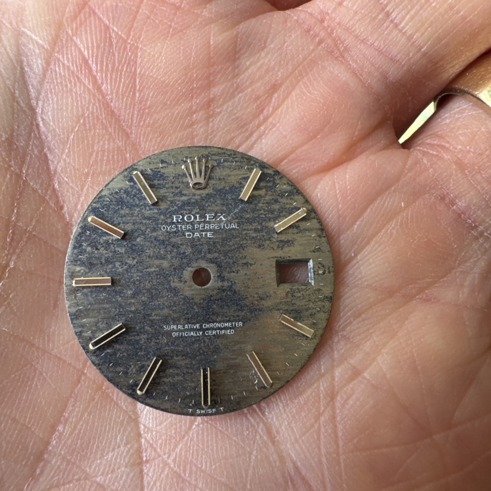 Rolex Tropical Oyster Perpetual Date 1500 cal 1570 Patina (101)