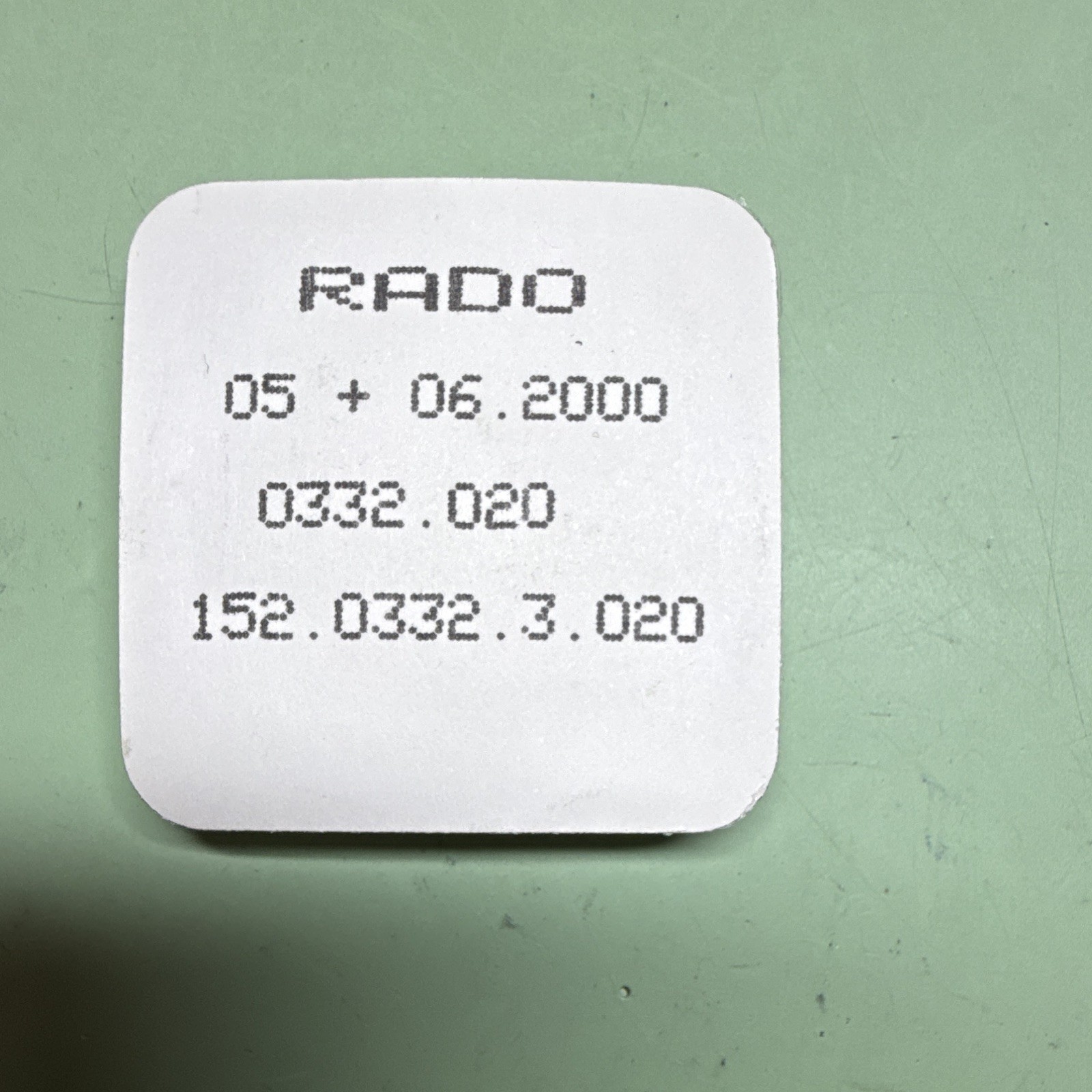 Rado Blue Dial & Hands for Rado 152.0332.3.020 Non-Numeric Hour Marks 0332.020