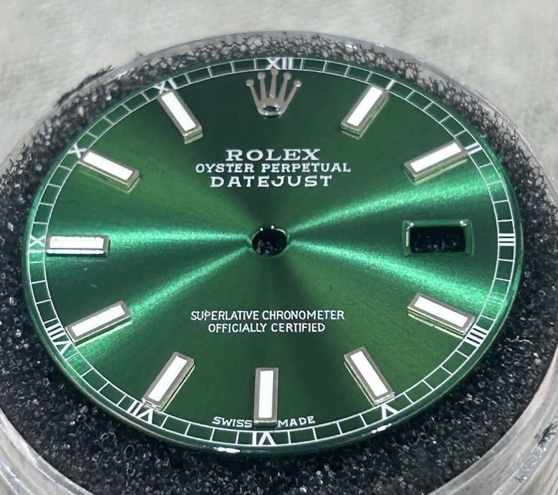 Rolex Datejust 36mm Custom Green Lume Index Dial 16014 16234 116234