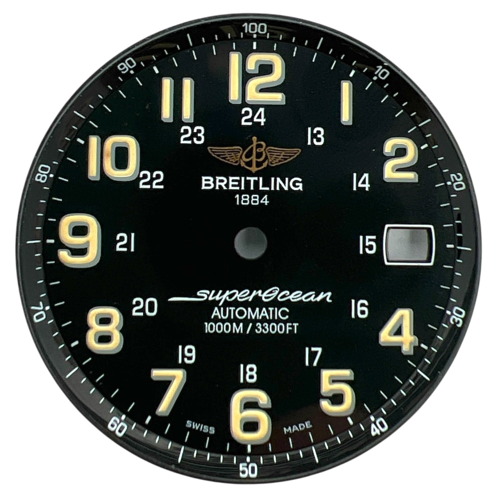 Genuine Breitling Superocean 42mm Arabic Dial Black A17360