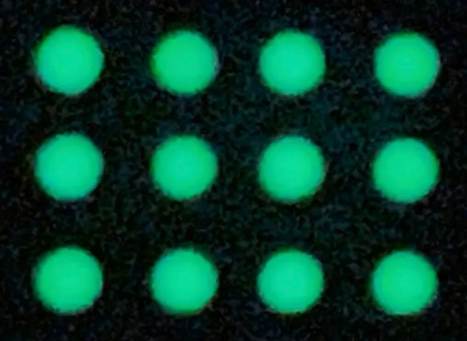 Watch Dial Hour round Markers 12 pcs Blue Green LUMINOUS Numerals dots indices