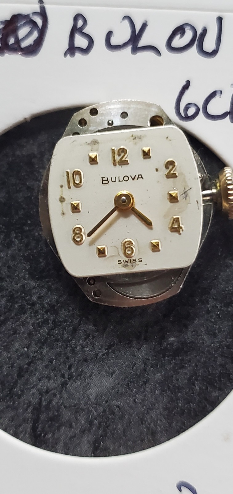 WOMENS BULOVA 17 j 6CF BXW WRIST WATCH MOVEMENT #2073