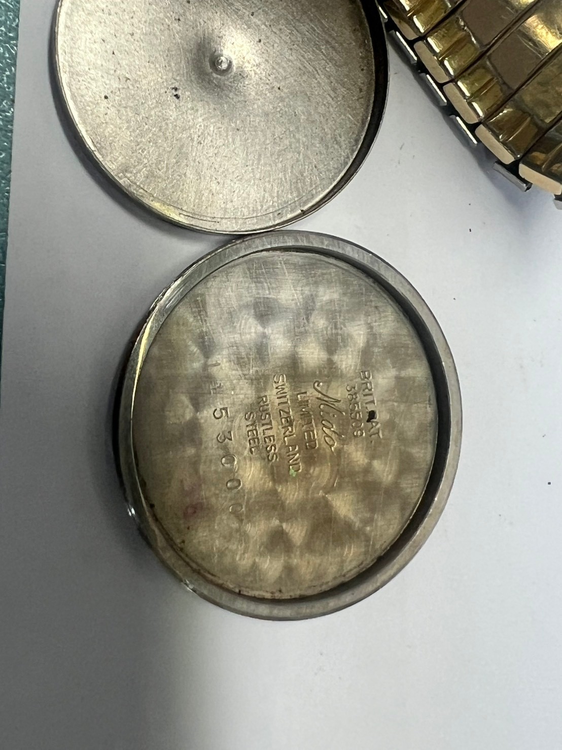 37. Mido multifort 28 mm sell as good balance as watch part cal 1002 A
