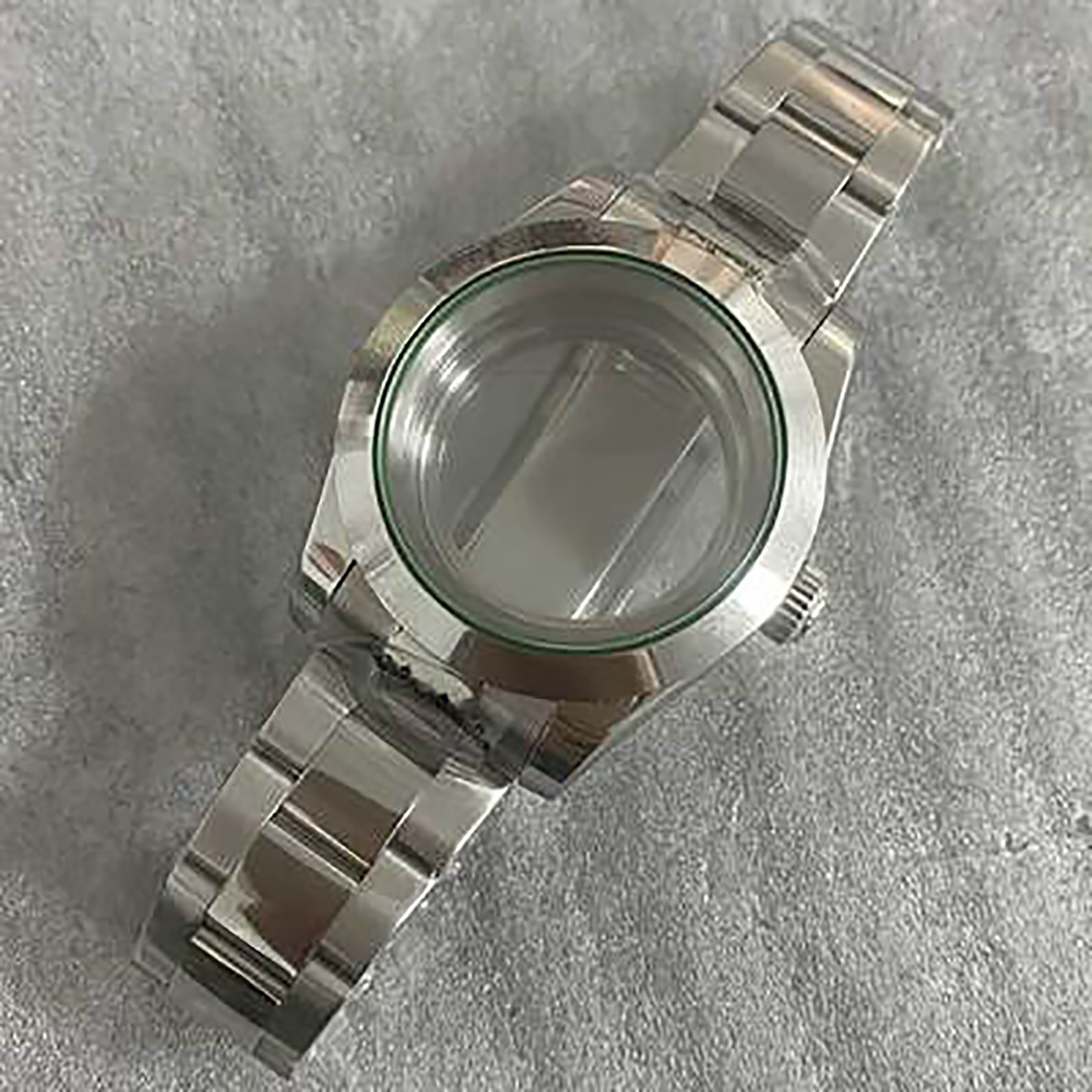 39MM Watch Case & 20MM Steel Strap Sapphire Glass for NH35/NH36 Watch Movement