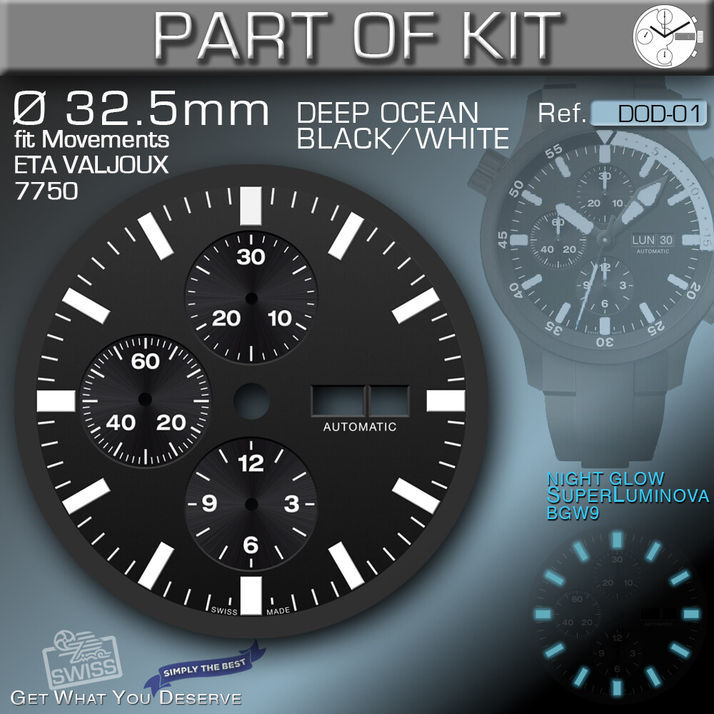 DO IT YOURSELF KIT: 7750 ETA-VALJOUX, DEEP OCEAN, 44 MM, 200M, KIT 01+02,