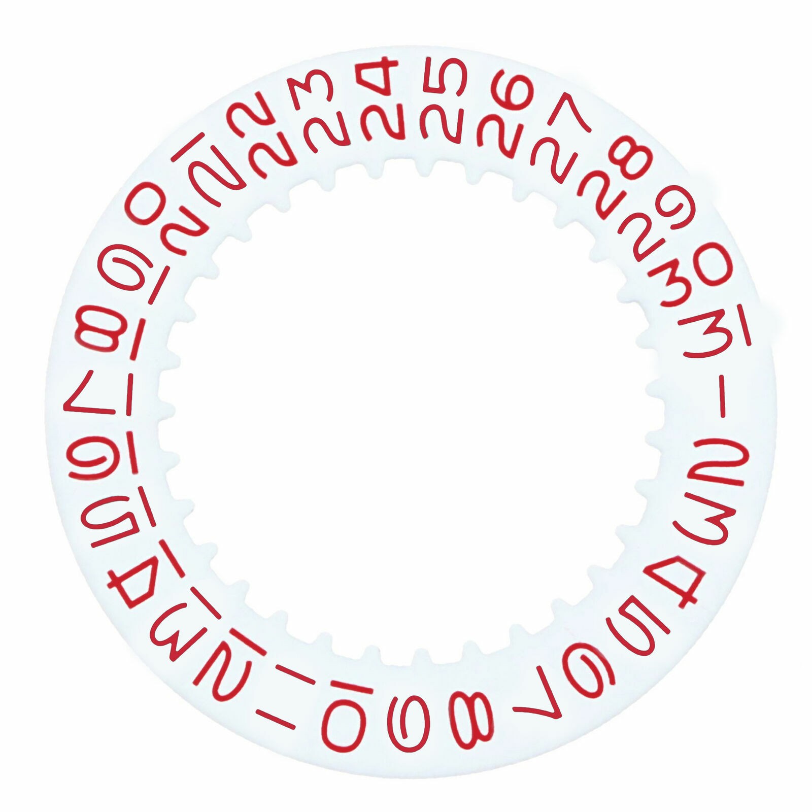 White Red 40mm Replacement Date Disc For Rolex Submariner GMT 1530 1570