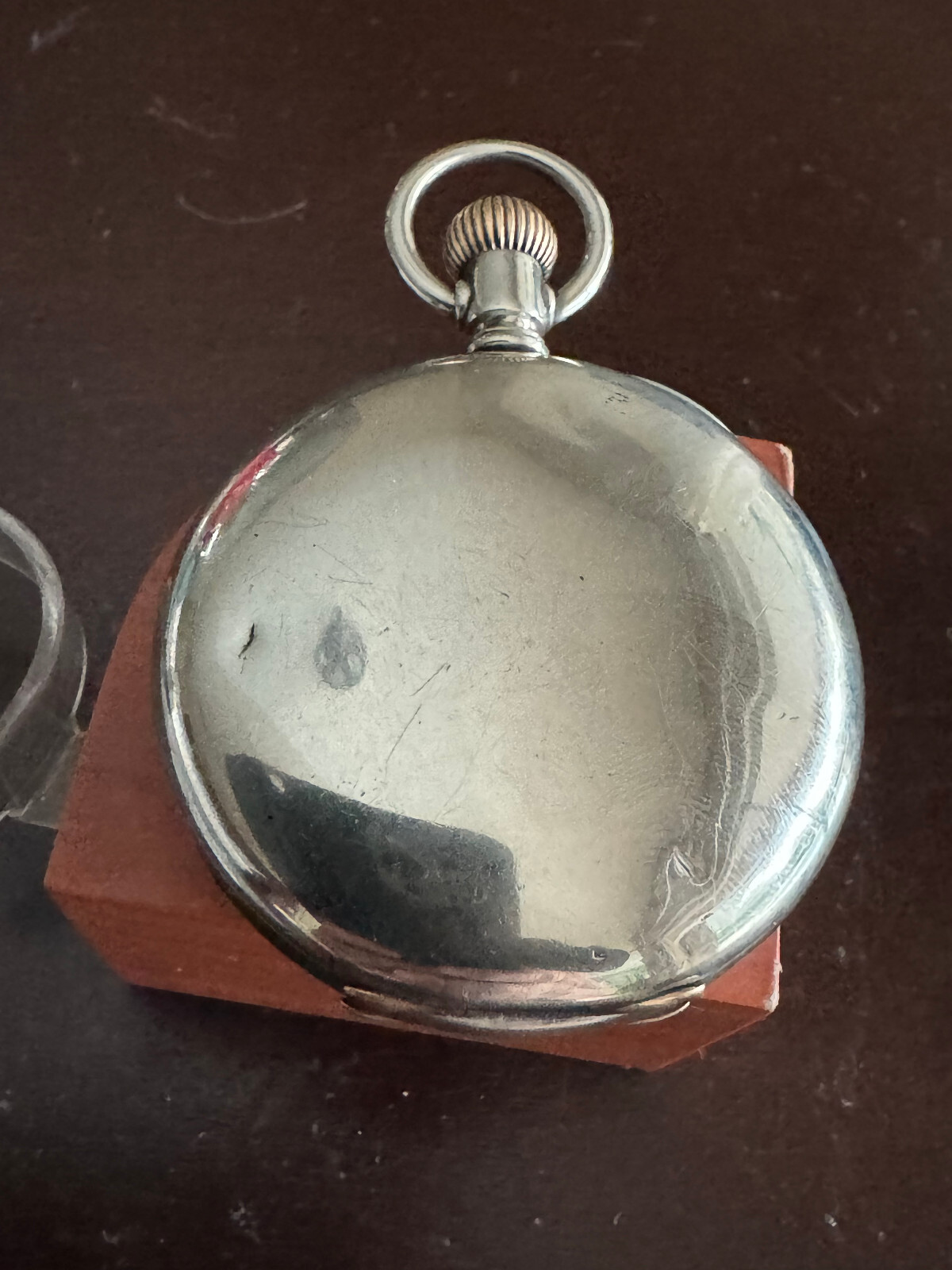 VINTAGE 18 SIZE CRESCENT CLAM SHELL POCKET WATCH CASE PENDANT & LEVER SET