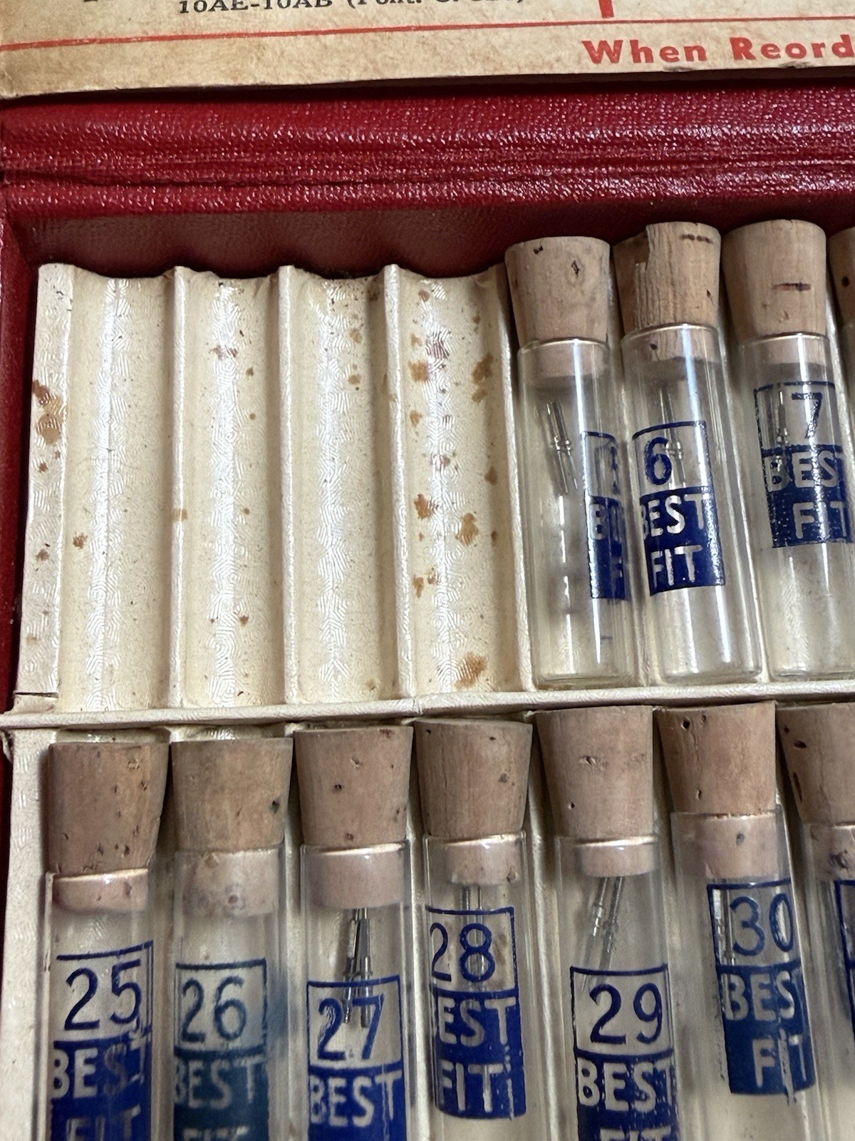 Vtg Swiss Watch Stems Assortment The Bestfit No. 9C2 Case Set Not Complete As Is