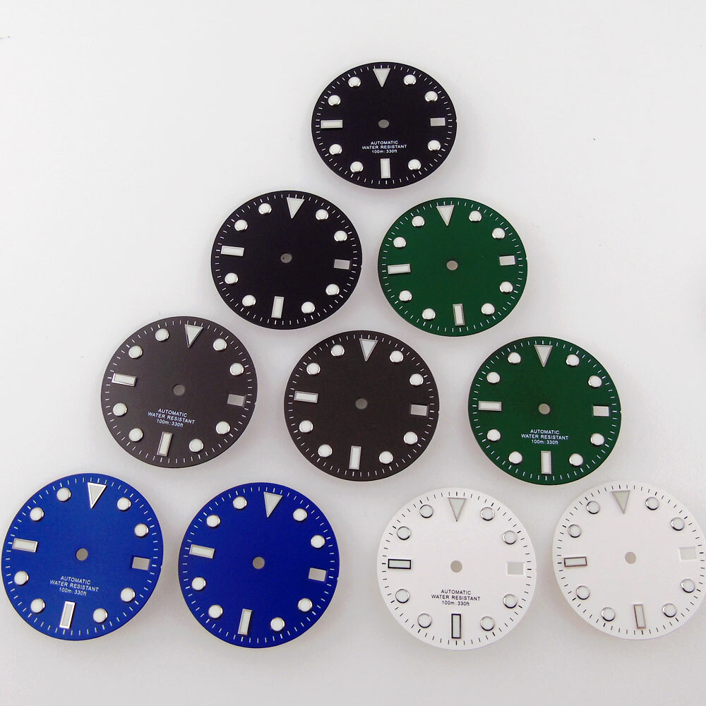 28.5mm Watch Dial For NH35 ETA2824 Miyota8215 821A DG2813 Date Black/White/Blue