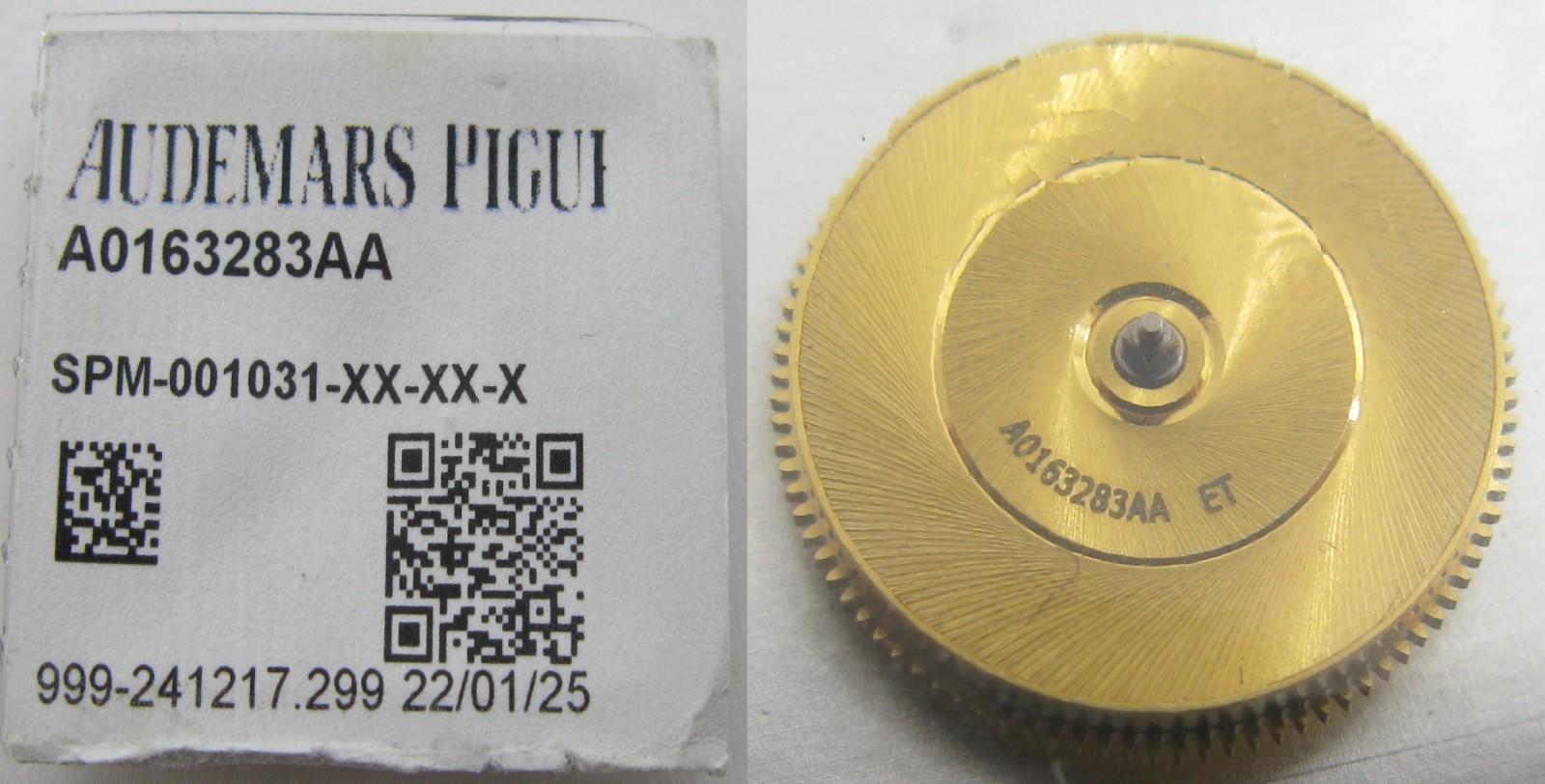 Audemars Piguet A0163283AA ET SPM-001031-XX-XX-X complete barrel …