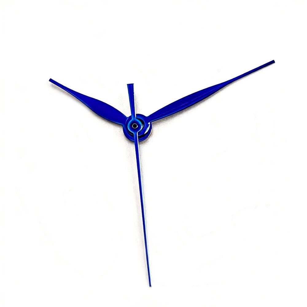 Gunmetal/Silver/Blue Color Sleek Leaf Watch Hands Set Fit NH35 Miyota82 ETA2824