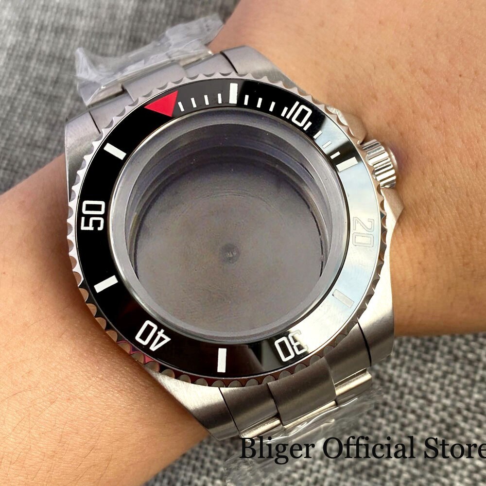 BLIGER fit NH35A NH36A SEA 43mm Watch Case Navy Blue Insert ETA2824 PT5000