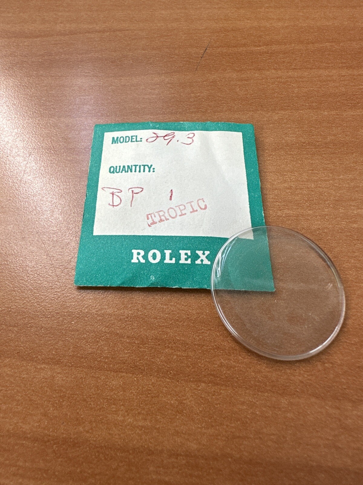 NOS Genuine Rolex Ref 5016/6115/6143 29.3mm Tropic Acrylic Crystal