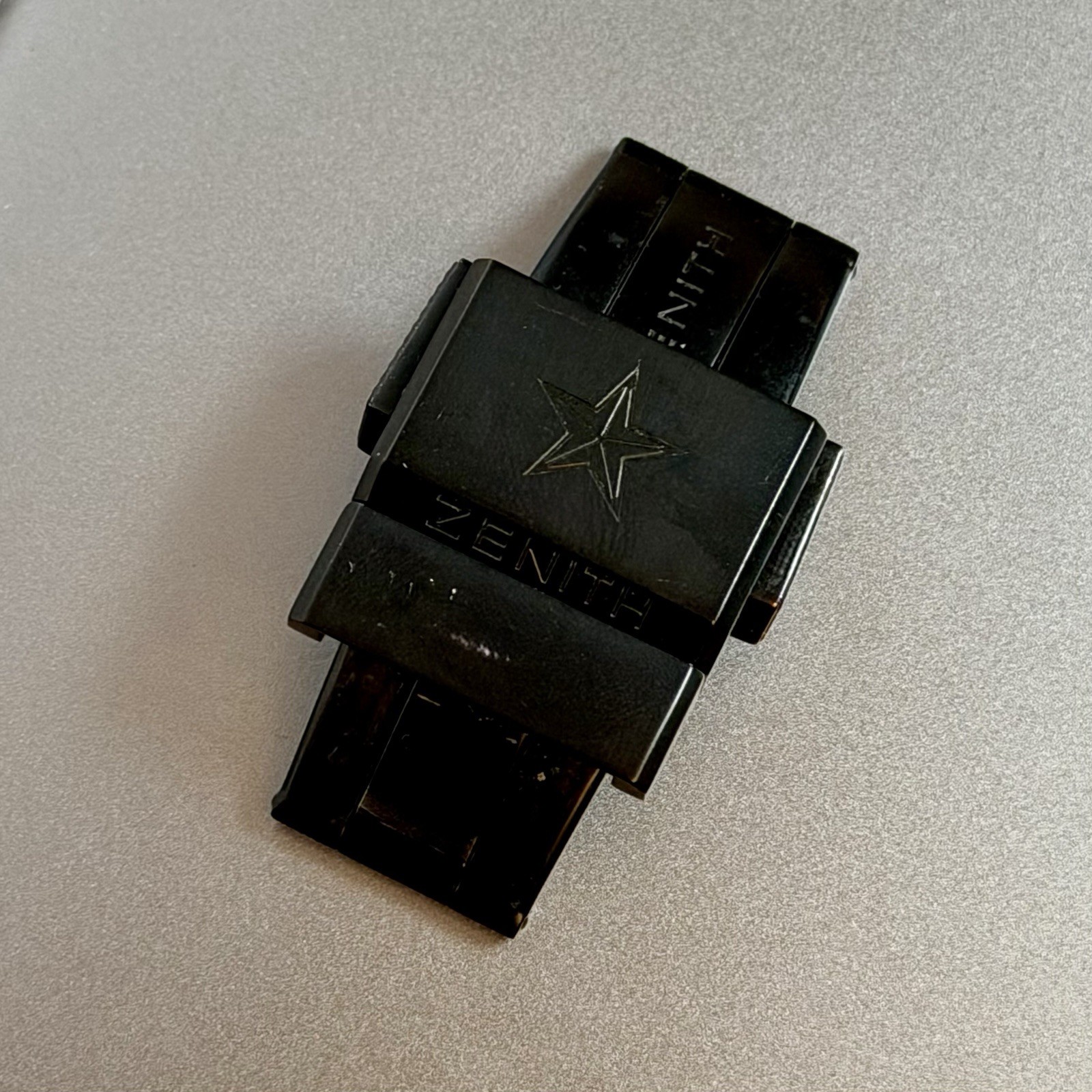 Genuine Vintage Zenith 16mm Stainless Steel Deployant Clasp Buckle OEM Parts