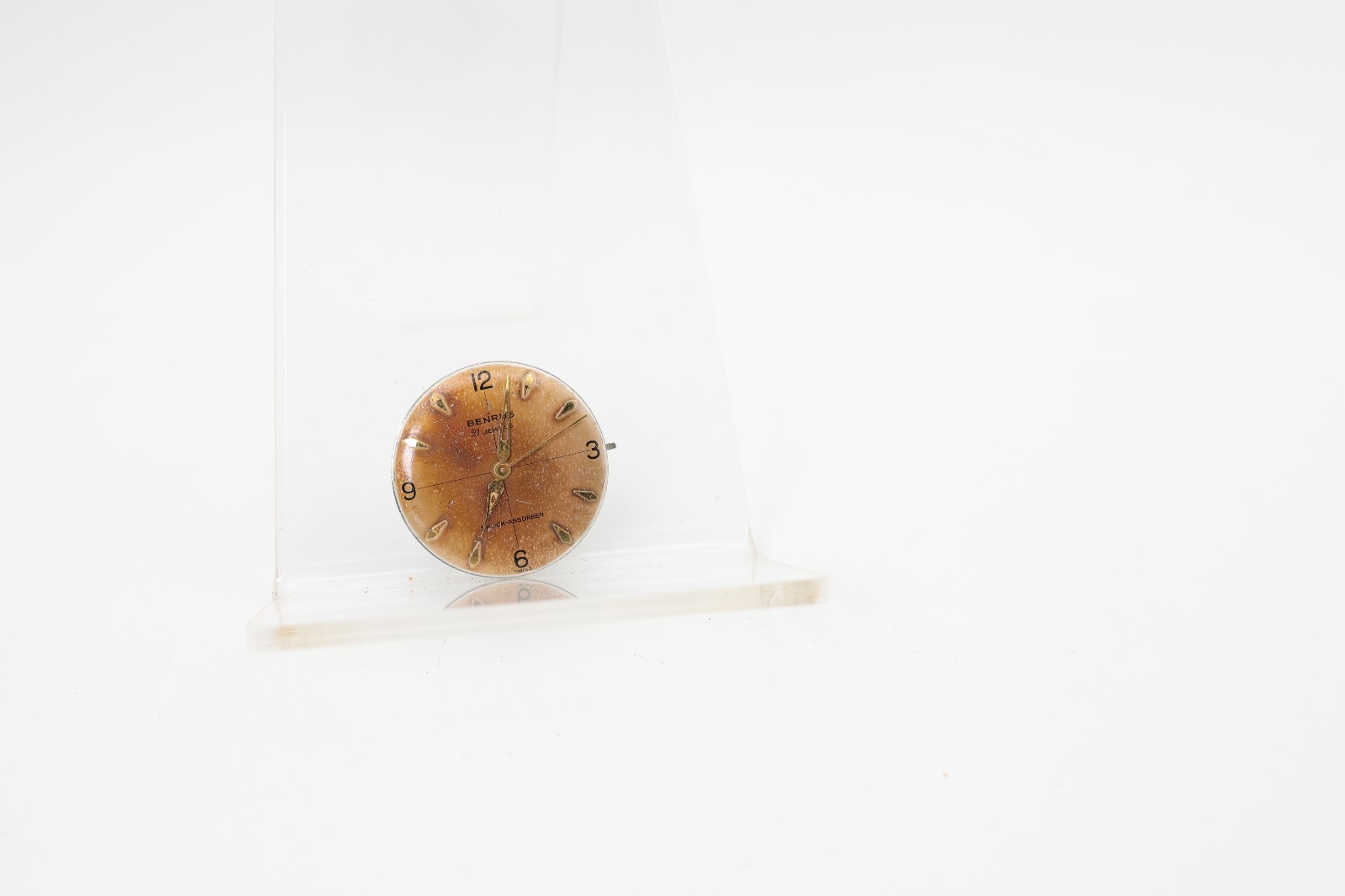 BENRUS MODEL EO 44, 21j SWISS WRIST WATCH MOVEMENT FOR REPAIR (M10)