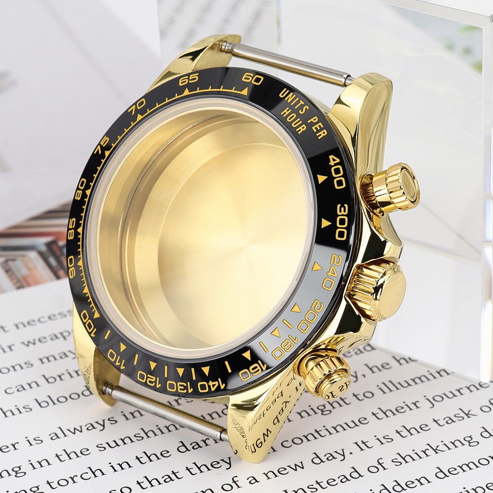 Multi-functional Tachymeter Bezel 39mm Pilot Watch Case Sapphire For Seiko VK63