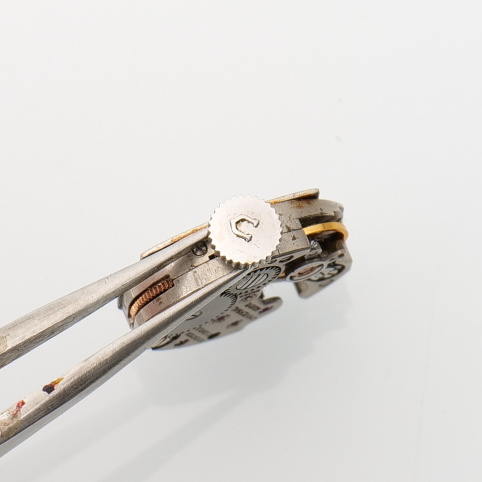 Vintage Universal Genève Cal. 320 Wristwatch Movement w/ Signed UG Crown Parts
