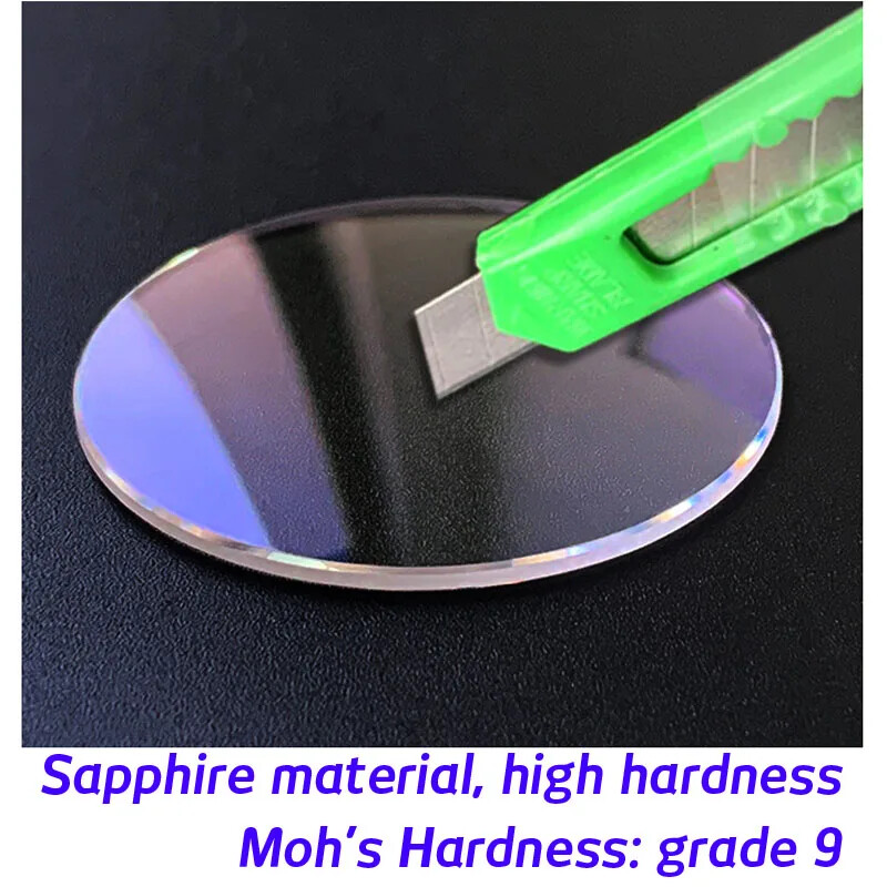 1.2mm Blue AR Coating Sapphire Glass Watch Lens Flat Round Watch Crystal 26-40mm