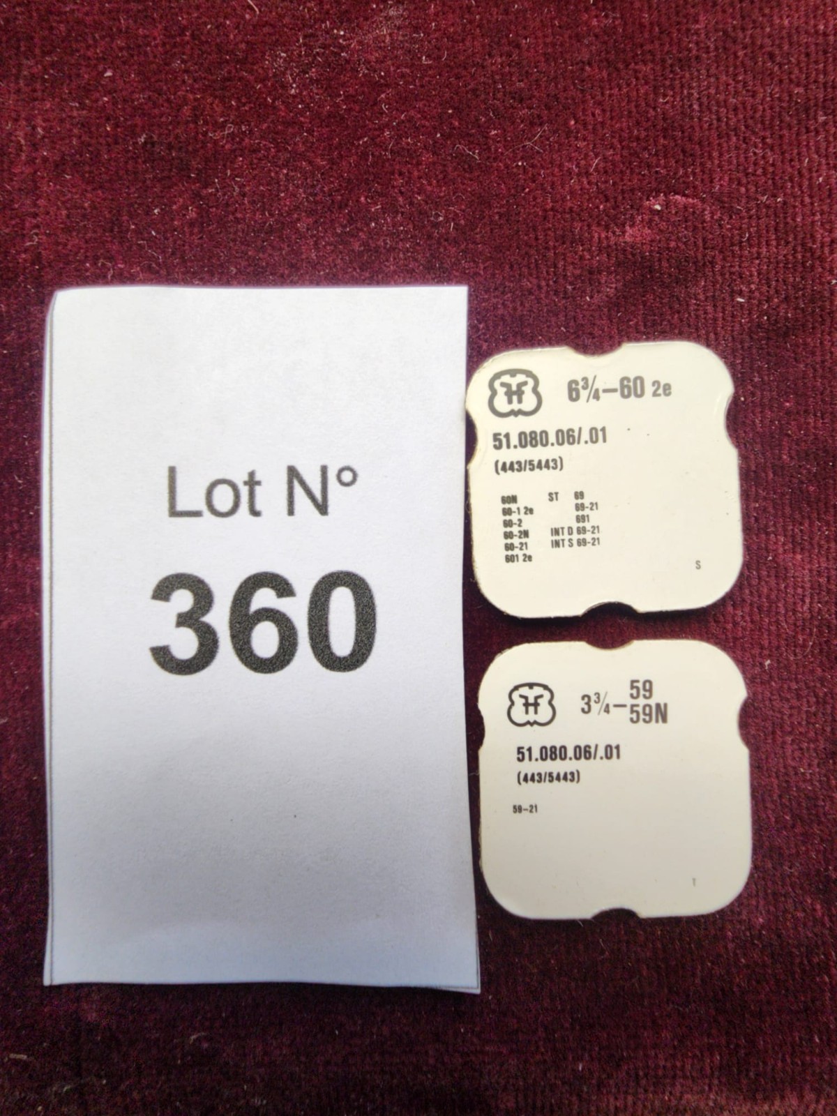 Vintage Huguenin Frères Watch Parts – 6¾–60 2e & 3¾–59N (Ref. 51.080.06/.01) – P