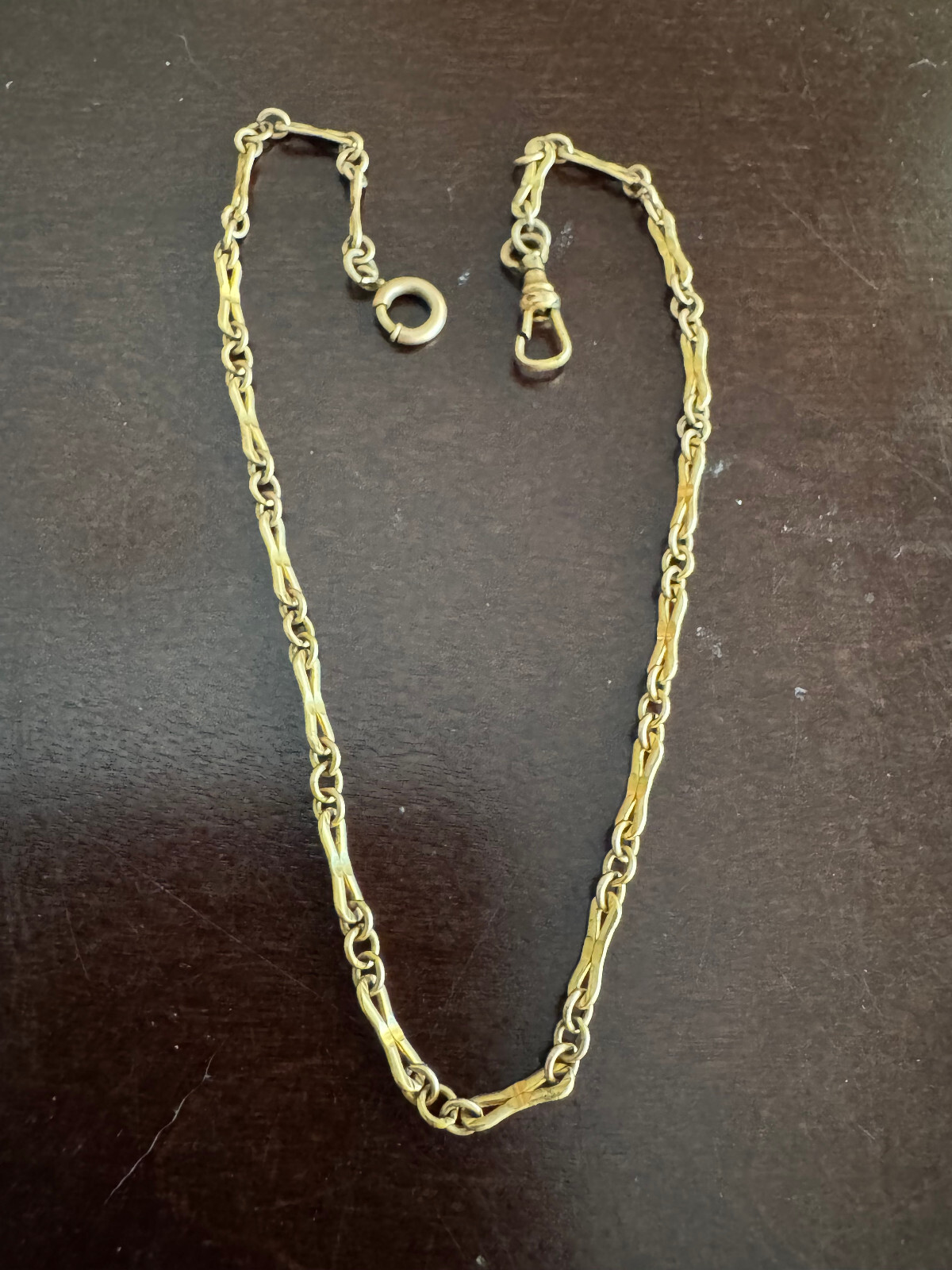 NICE VINTAGE 13 INCH POCKET WATCH CHAIN 1/20TH 12K YELLOW GOLD FILLED