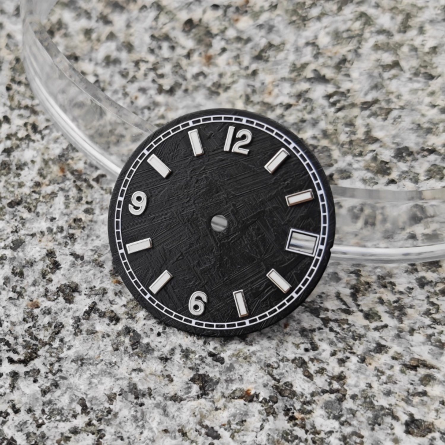 NH35 dial 28.5mm digital meteorite pattern green night light for NH35 movement