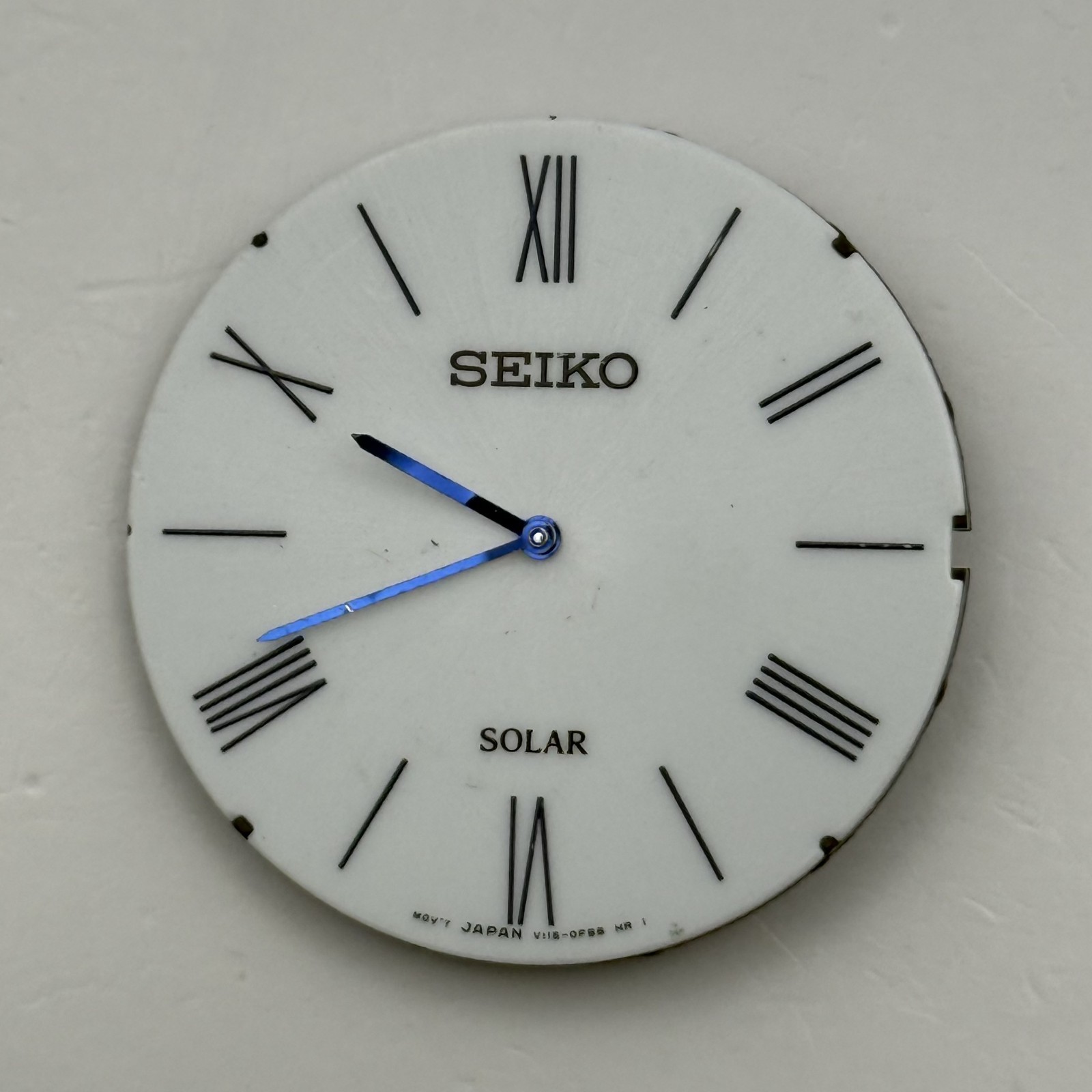 Seiko V115-0FB8 Watch Dial Solar White Japan Vintage Spare Parts Repair 33.5mm