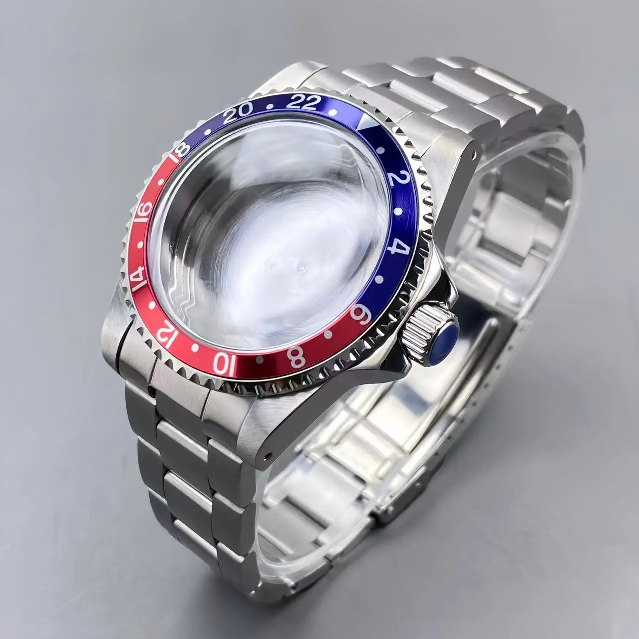 NH35 Vintage Case 39.5MM Stainless Steel 120-Click Watch Case with Sub/Gmt Alloy