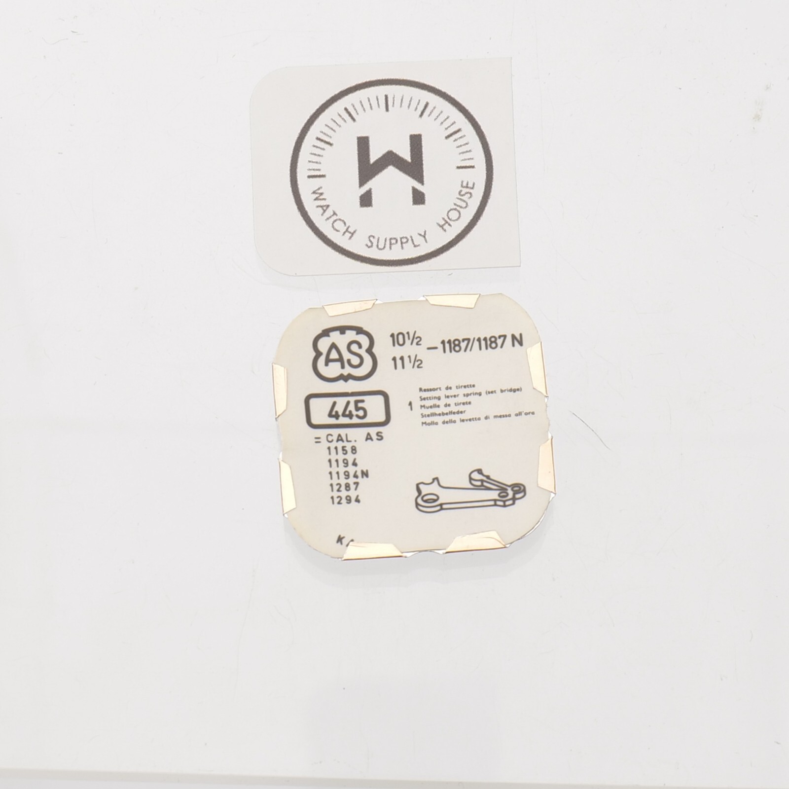 AS 1187, 1187N Watch Setting Lever Spring Set Bridge Watchmaker (C19R1)