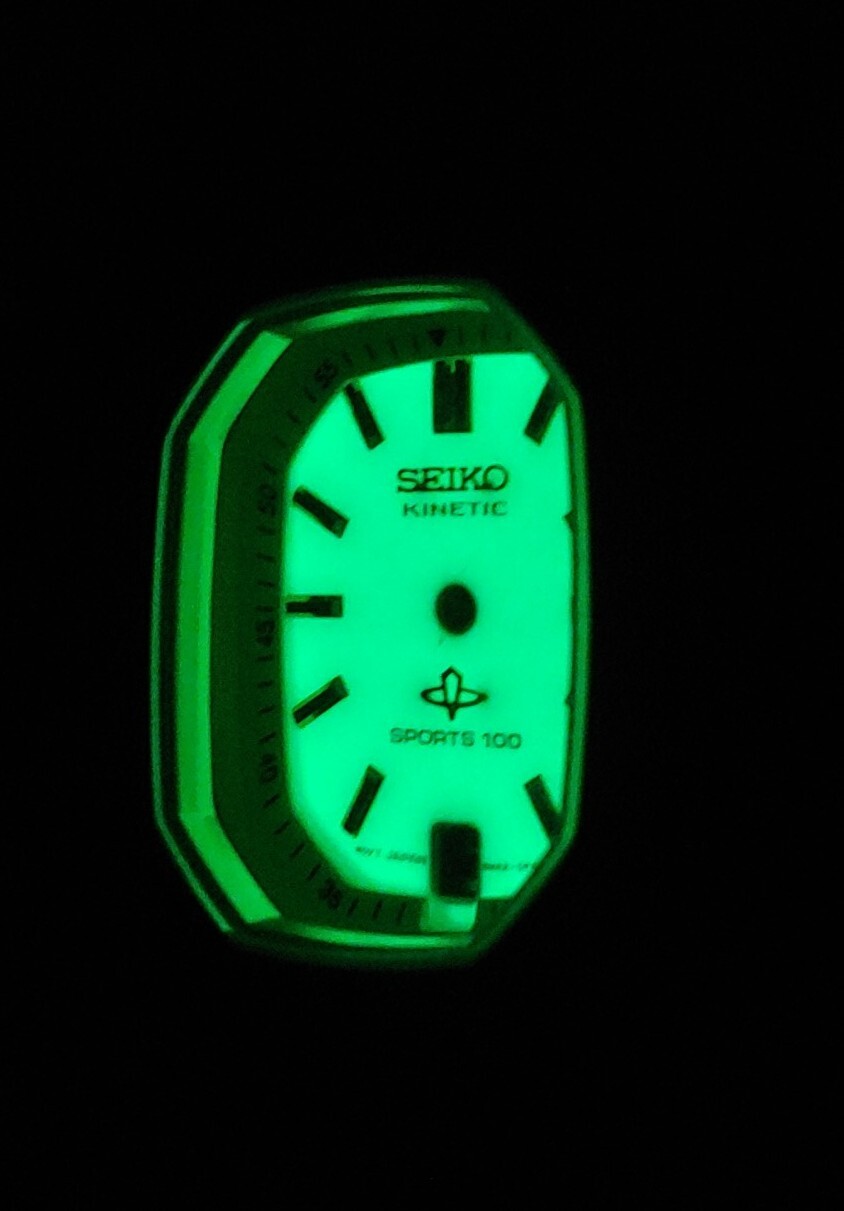 Rare Seiko Kinetic 5M42 0F68 T 2 Dial, 0C89 Case. Dial, Case,Crown, Caseback.