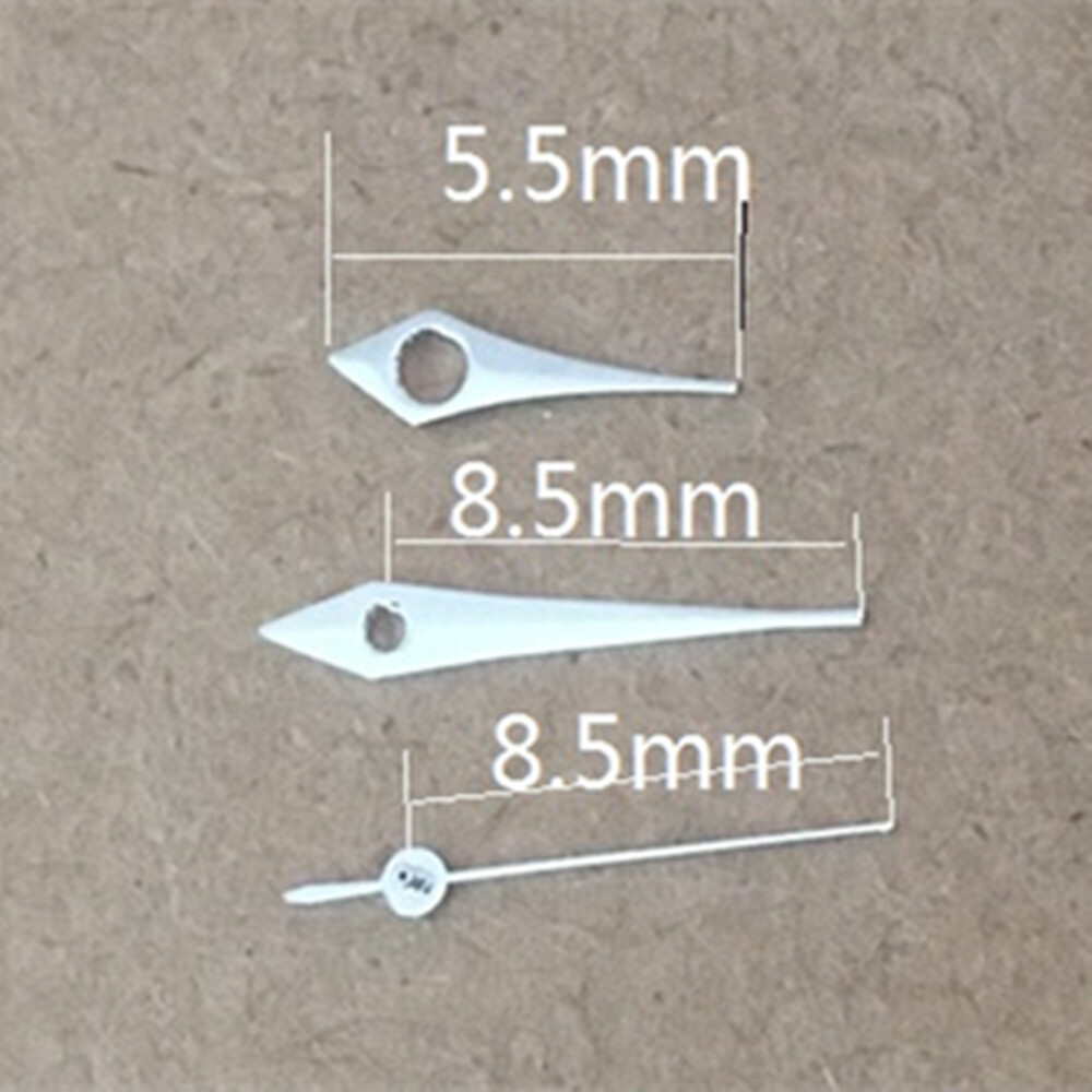 6-10mm Polished Silver No Lume Watch Hands for Epson TMI VJ12 Quartz Movement