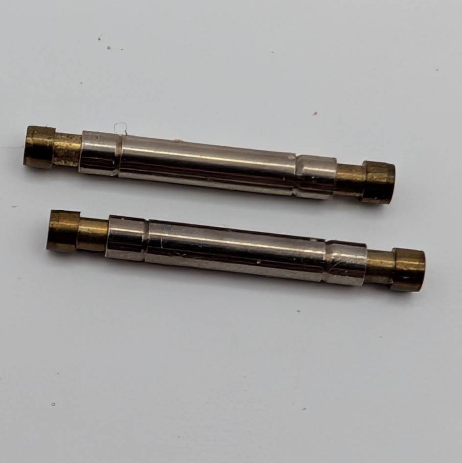 Vintage NOS Lot of 2 Female Spring Bars 20mm x 2mm 1.2mm Ends Universal Genève