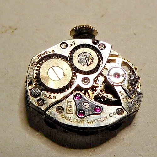 BULOVA 6 BA WATCH 21 JEWELS RUNNING ORIGINAL CROWN.