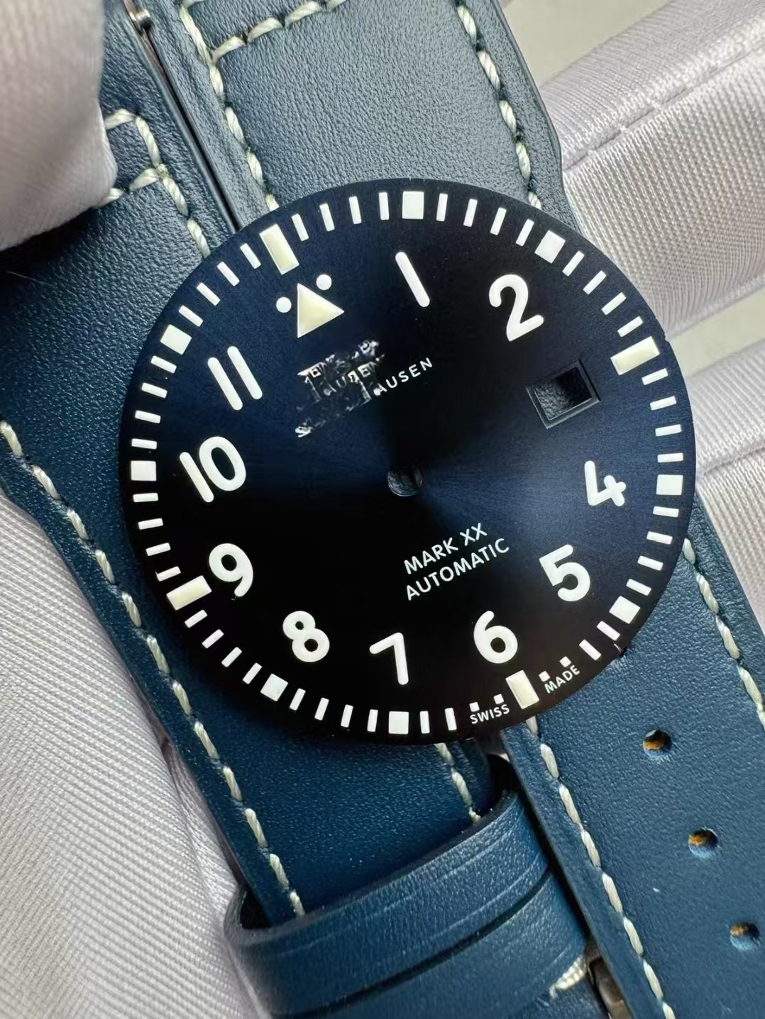 DIY Watch Part Kit for 2824 2892 Mark XX Watch Case+Dial+Hands+Leather Strap