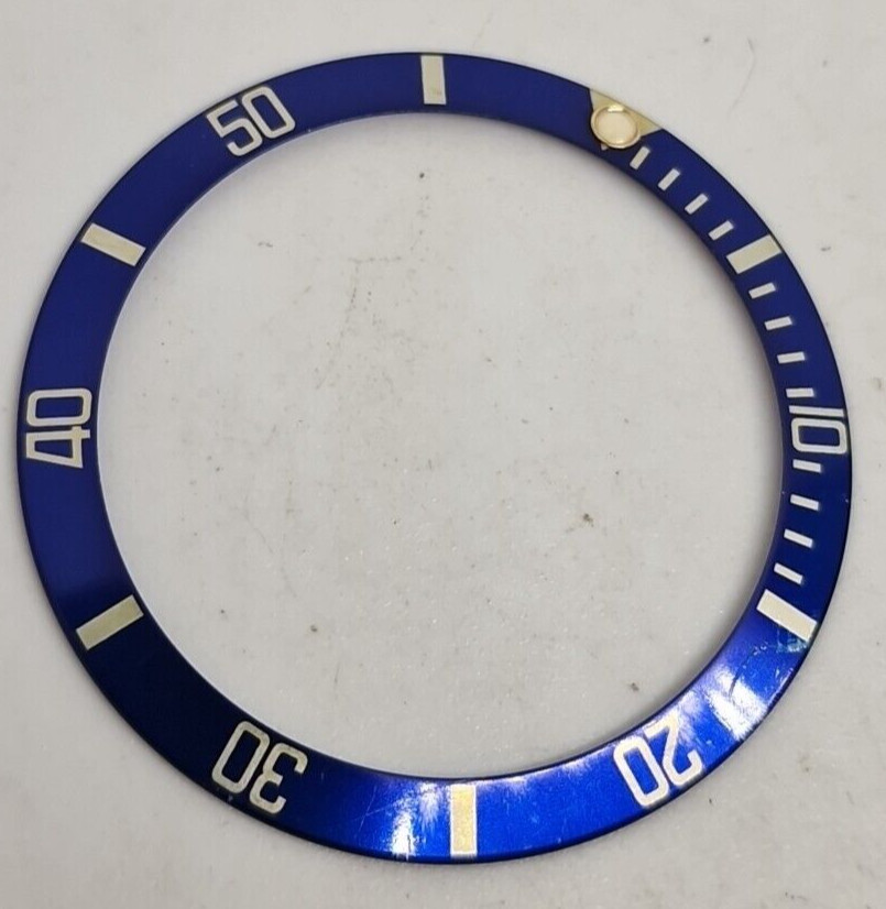 Rolex 315-16808-182 Blue Bezel Insert 16613 16618 16803 16808 Vintage Fat Font