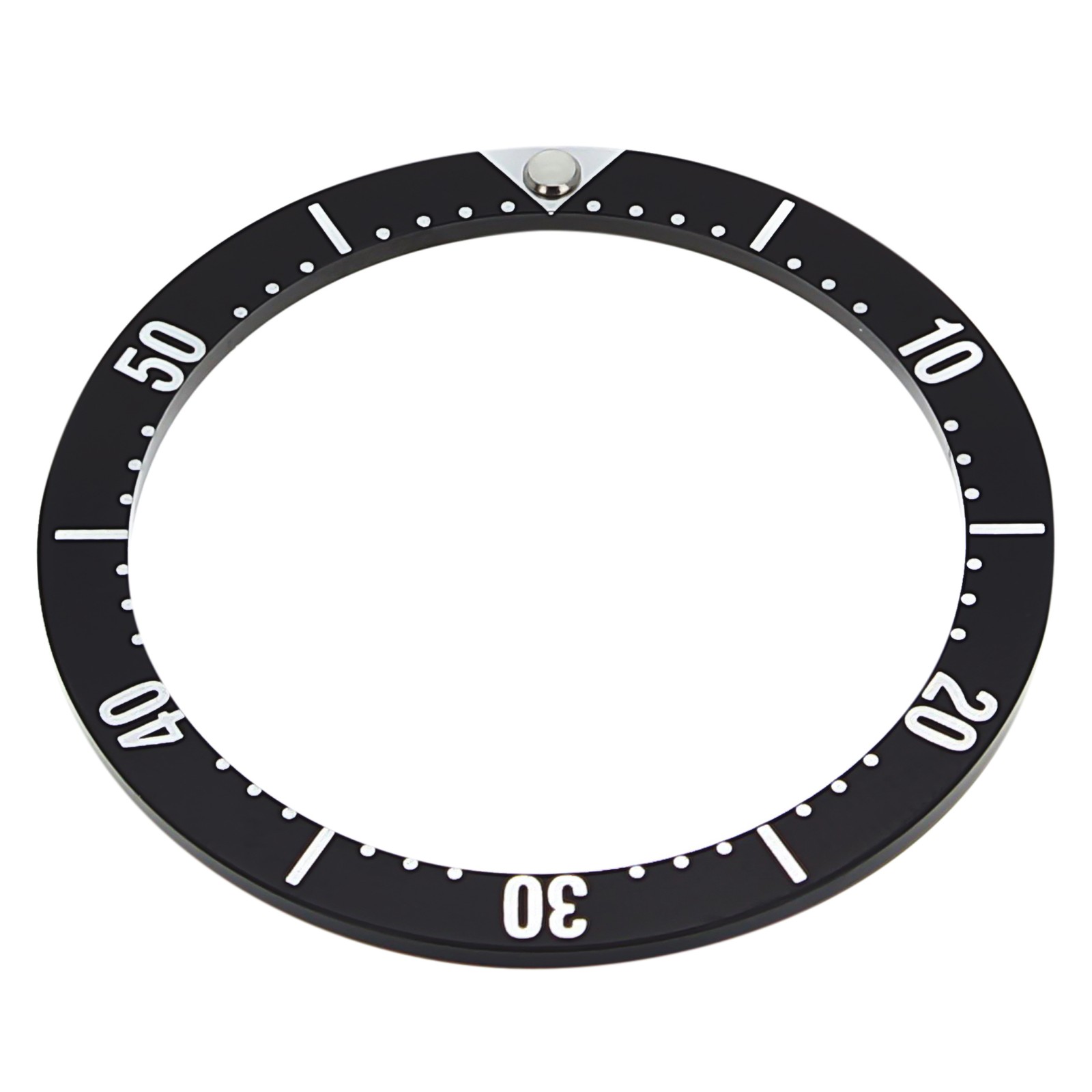 Flat Black 33.50mm x 27.40mm Replacement Bezel Insert For Diver Watch