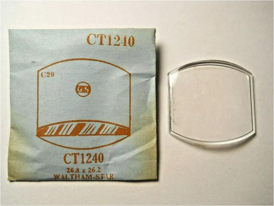 GS CT1240 Watch Crystal Fit Waltham – Star – 26.8 x 26.2 mm Replacement / Repair