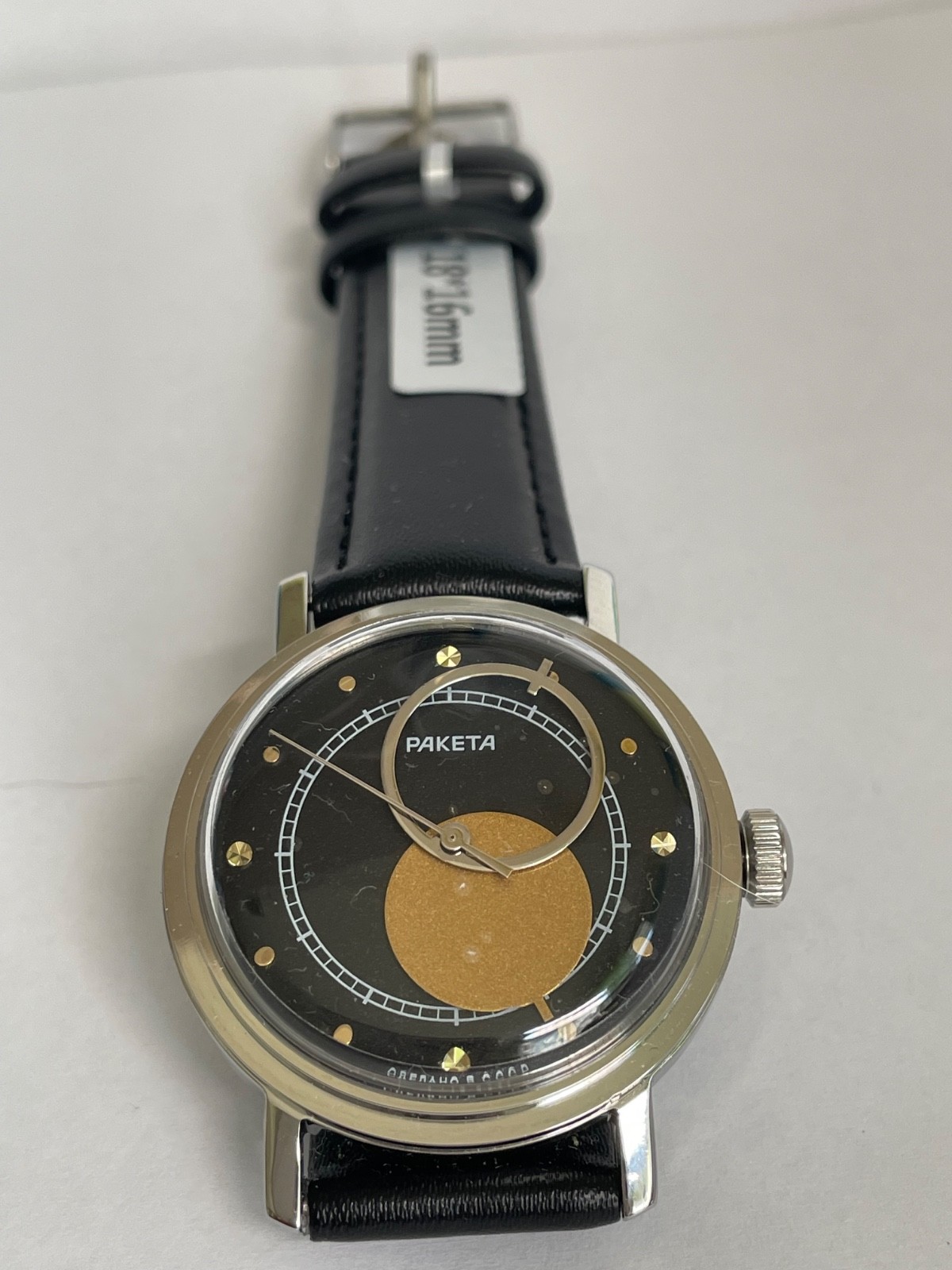 RAKETA KOPERNIK day 2609 H mechanism USSR new case steel mans wristwatch