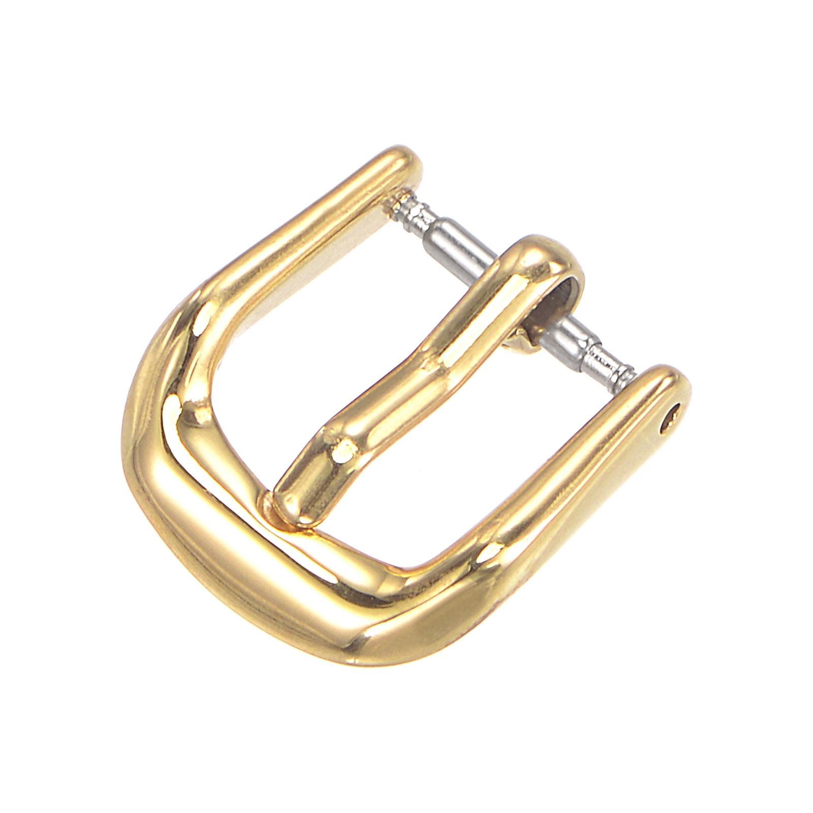 Buckle strap watch, 316 polished stainless steel, gold shades for 10mm