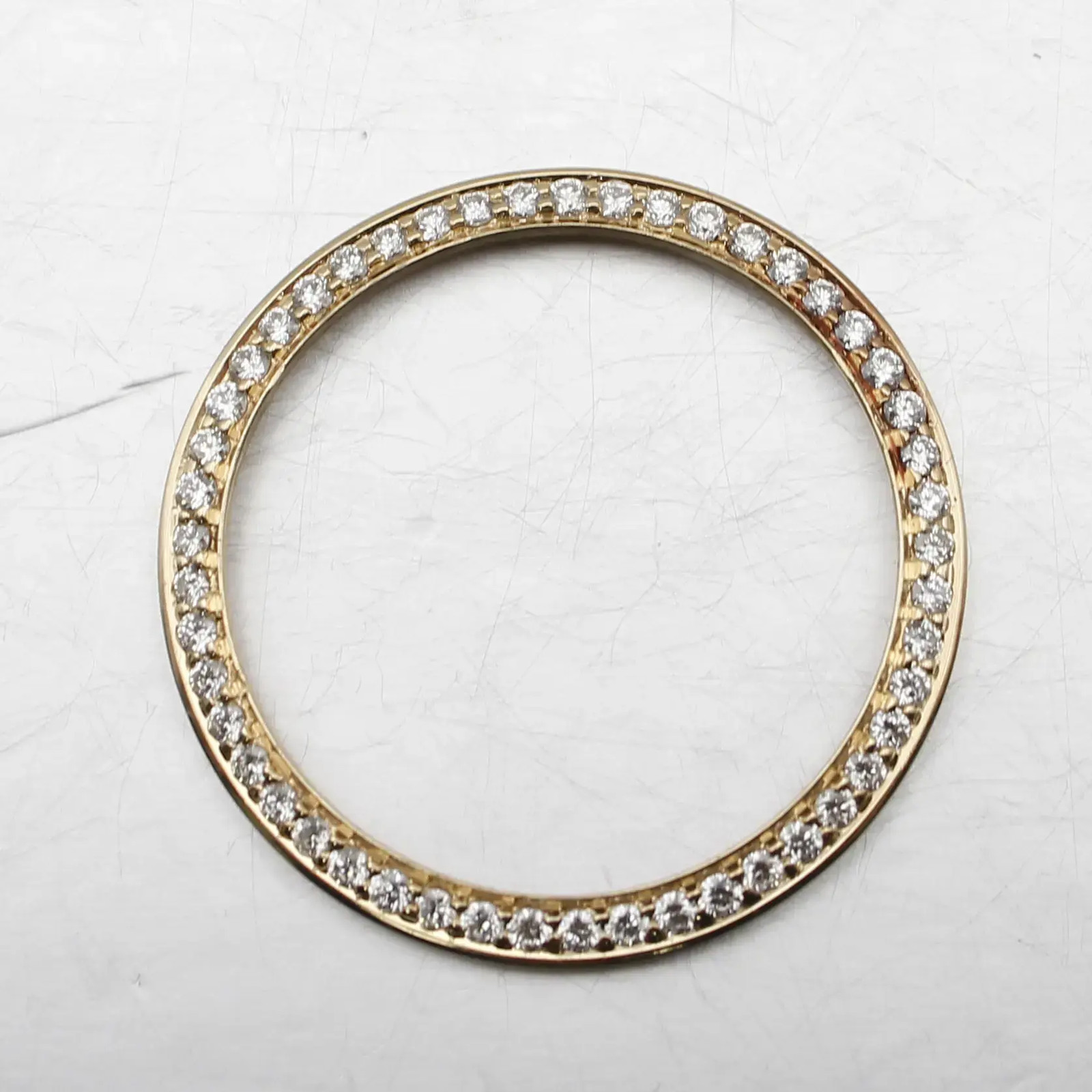 Custom Alloy 18K Gold Plated Diamond .70 ct Fit for Datejust 31MM Bezel