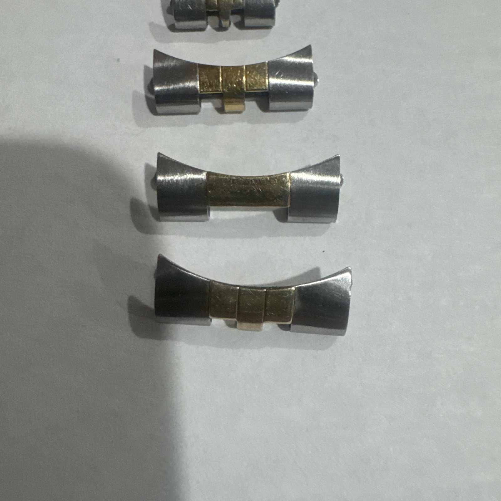 Rolex Steel And Gold Factory End Links 5 Piece Lot Assorted