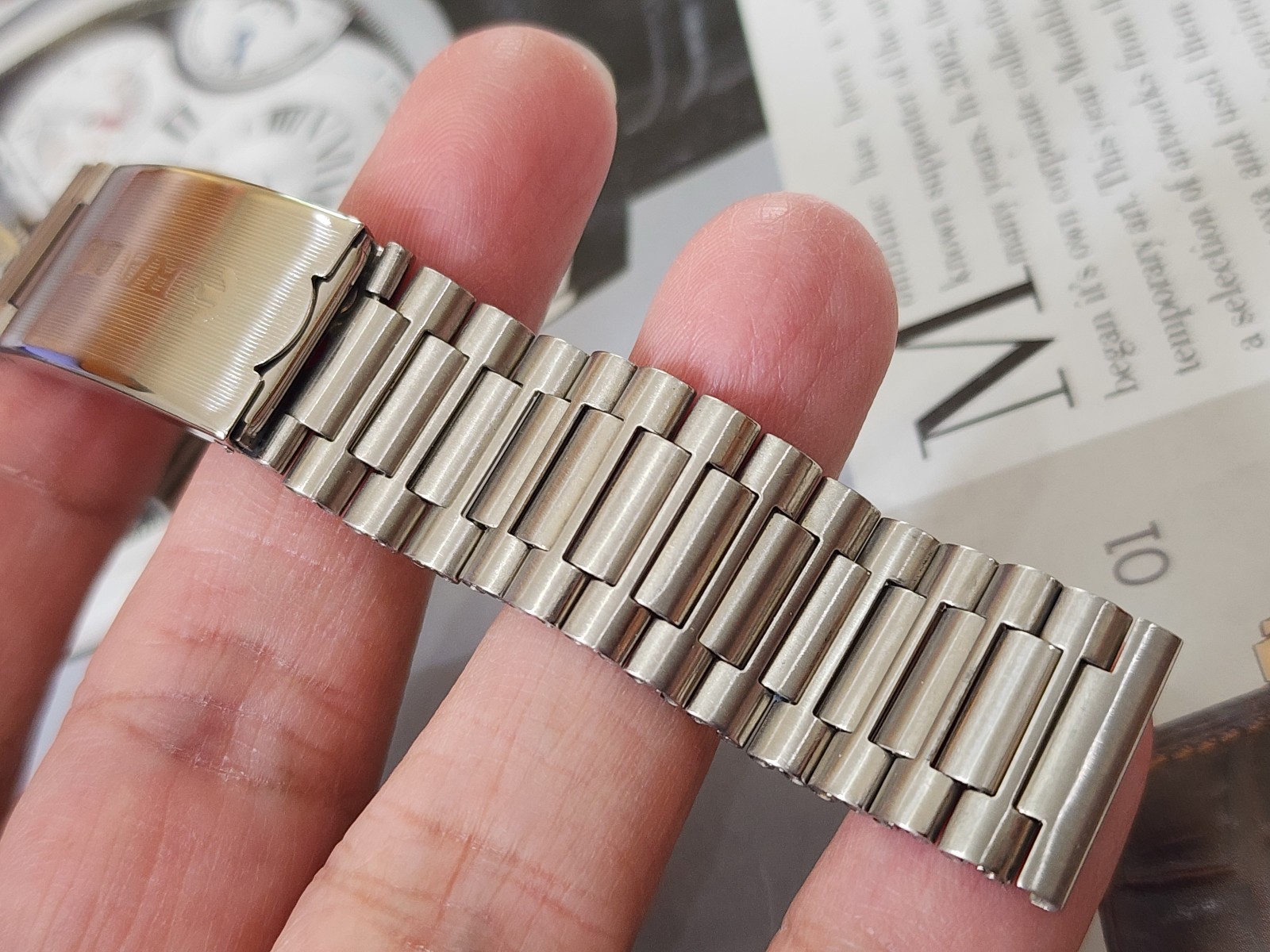 Rare ORIGINAL RADO NSA BRACELET 18MM end piece Silver color for diastar balboa.