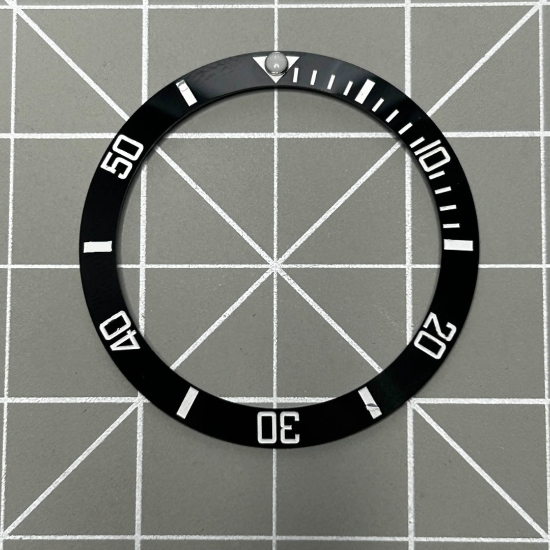 40mm Watch Sub Case and Strap Ceramic Bezel for NH34 NH35 Movement Silver Mod