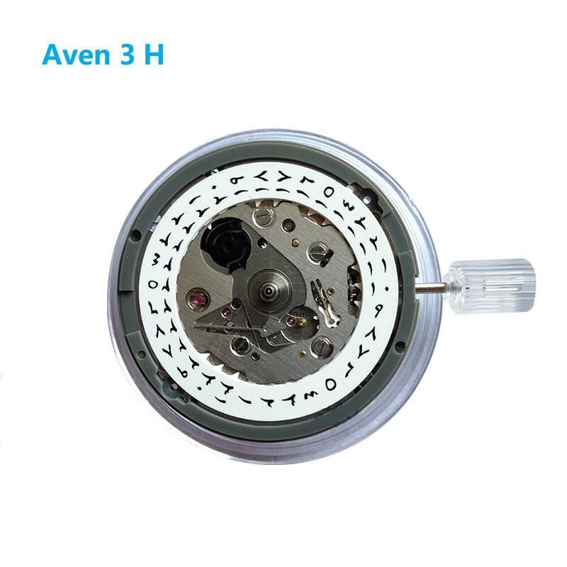 For SeikoSII NH35 NH35A Black Date Wheel Disc Automatic Watch Movement with Stem