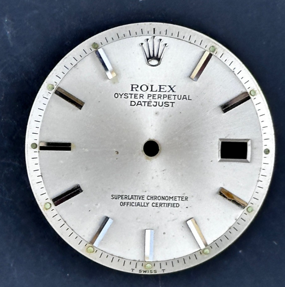 Vintage Rolex Oyster Perpertual Datejust Watch Dial For 36mm Case 1601 1603 1600