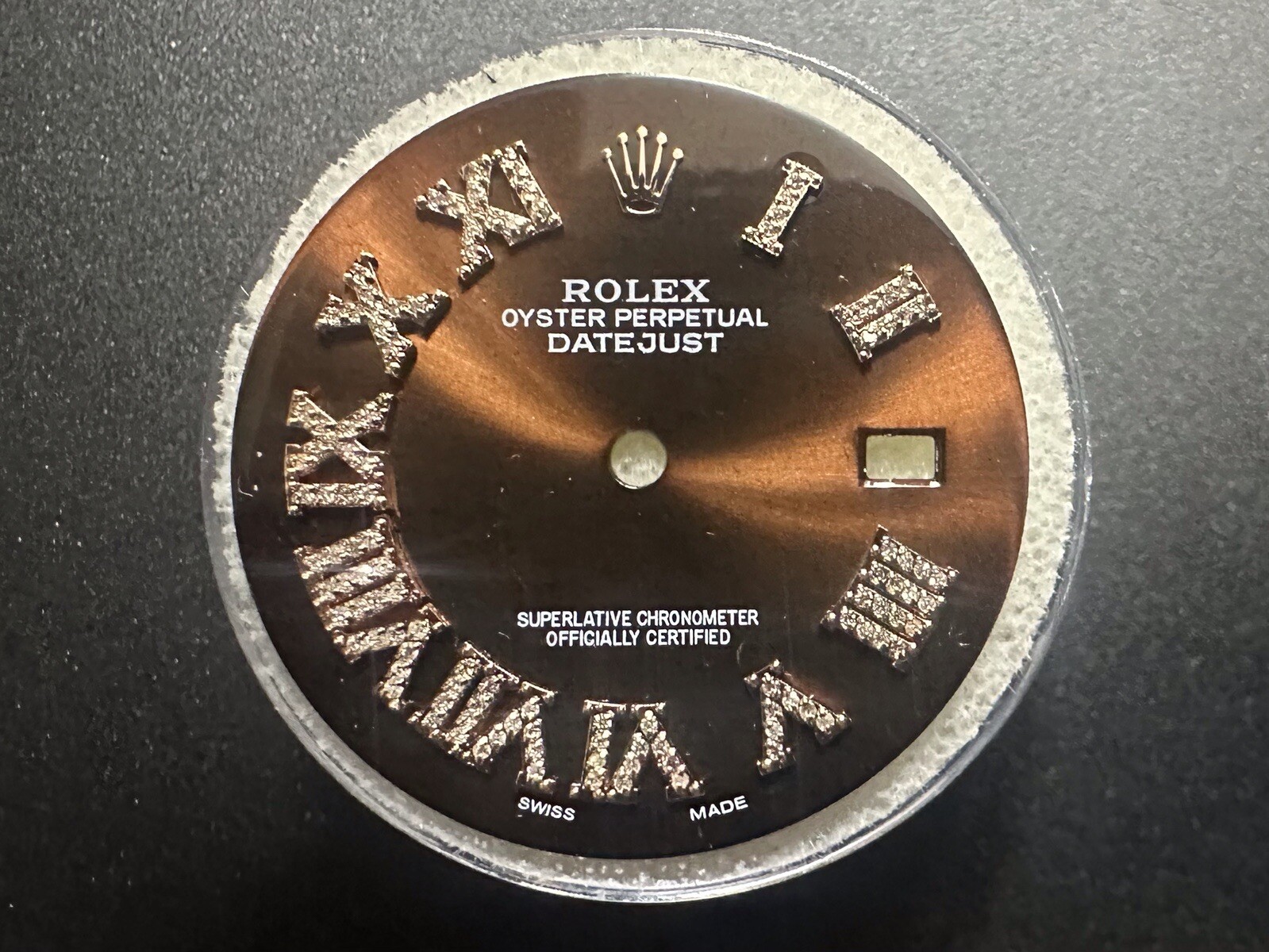 For Rolex Two Tone Datejust 41mm Genuine Roman # Diamond Dial Dark Brown