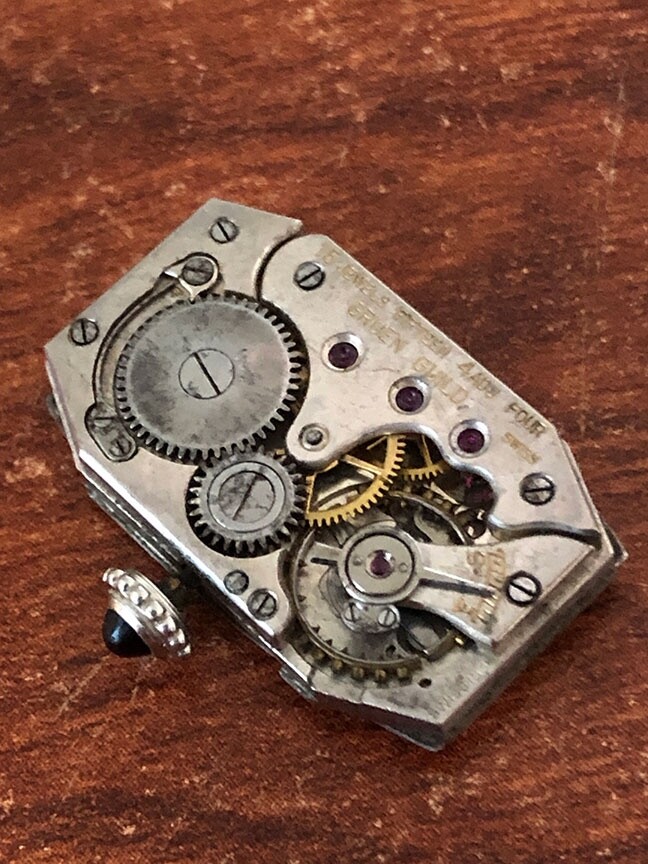 Gruen 153 Watch Movement Guild 15 Jewel For Repair