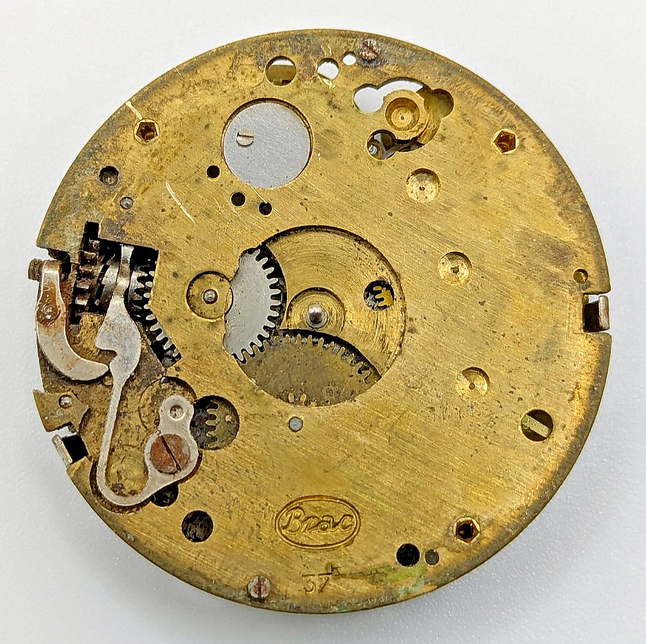 Brac 37 Manual Wind Pocket Watch Movement Swiss No Dial 31mm Parts Repair