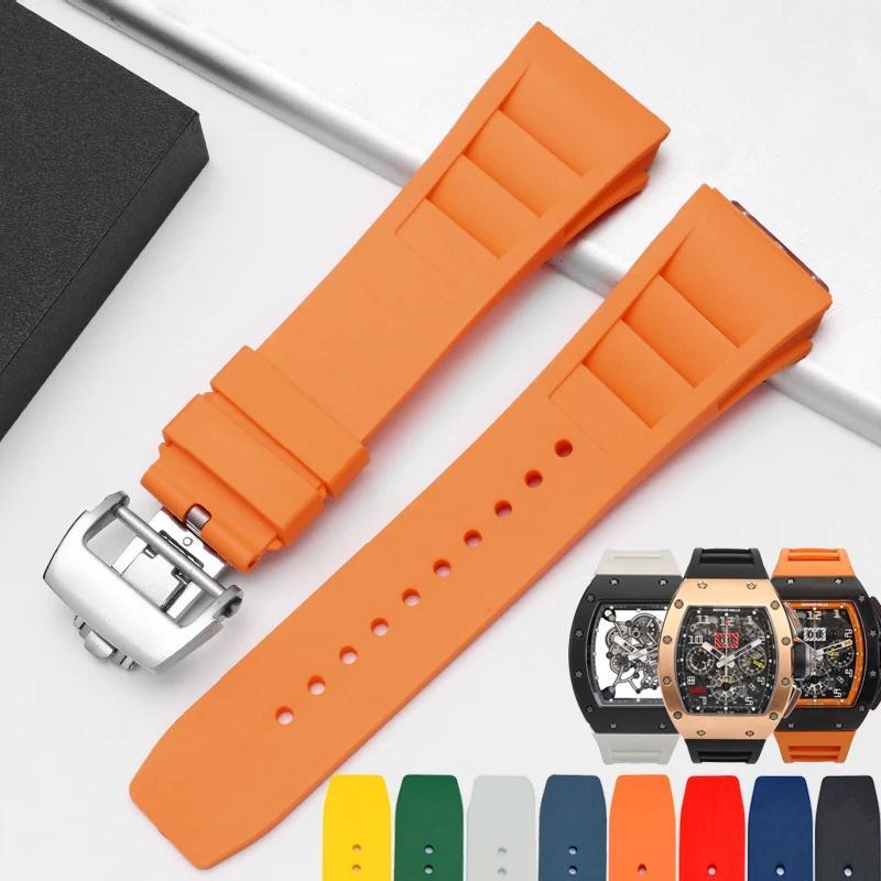 Rubber Watchband for Richard Mille Strap for Rm011 Mille Bracelet Watch Band