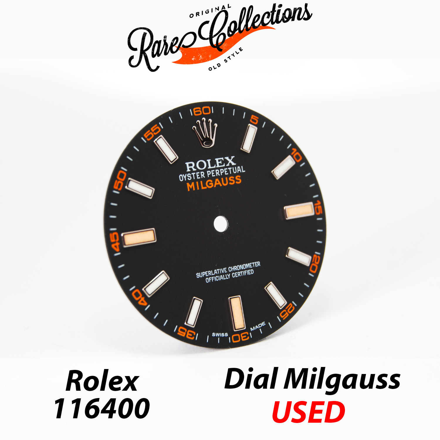 Black Milgauss Dial, Cromalight for Rolex (cod. Dial 116400) — Used Good Conditi